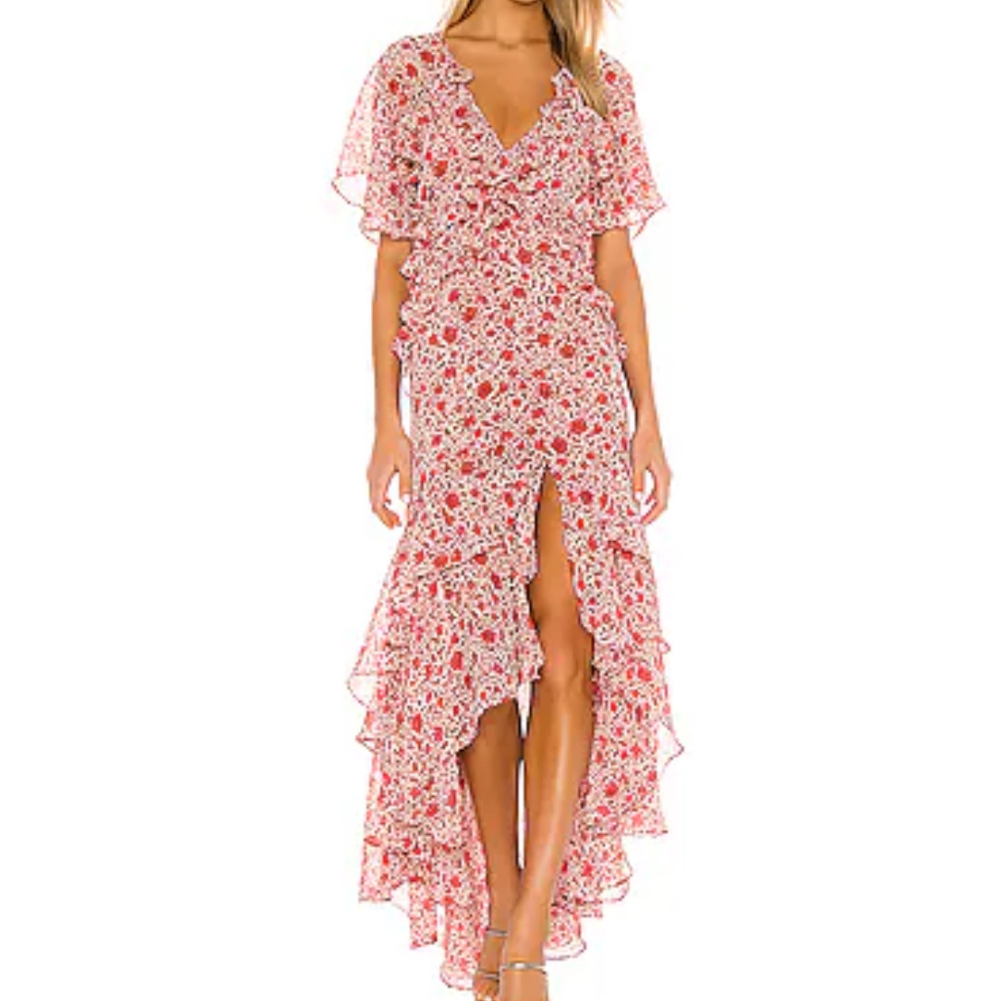 Rtr Misa Los Angeles Katarina Dress In Rust Animal Floral Size Xsmall
